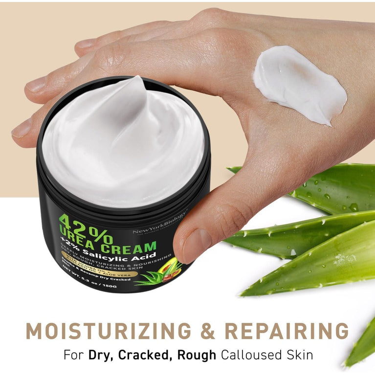New York Biology's Tea Tree Oil Infused Foot Cream for Athlete's Foot, Nail Fungus, and Dry, Itchy Skin Relief - 226g