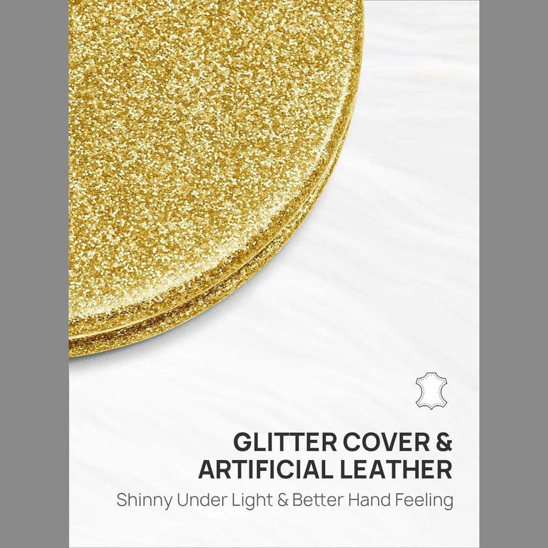 Dual-Sided Compact Mirror with PU Cover and 1X/3X Magnification