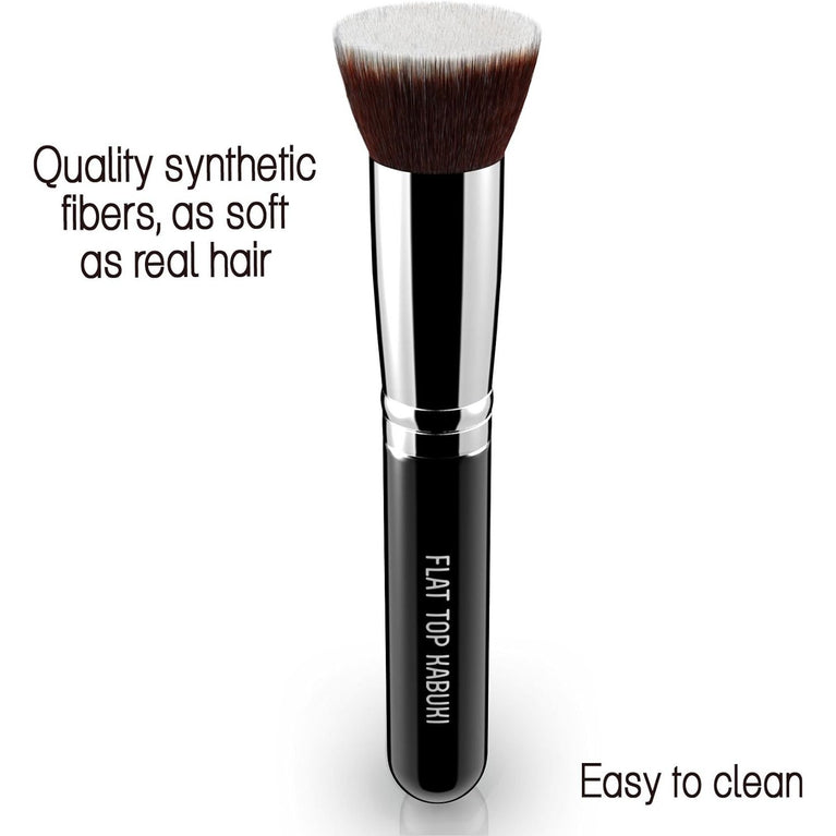 Professional Grade Liquid, Cream and Powder Foundation Buffing Brush, Superior Quality Synthetic Bristles, No-Shedding