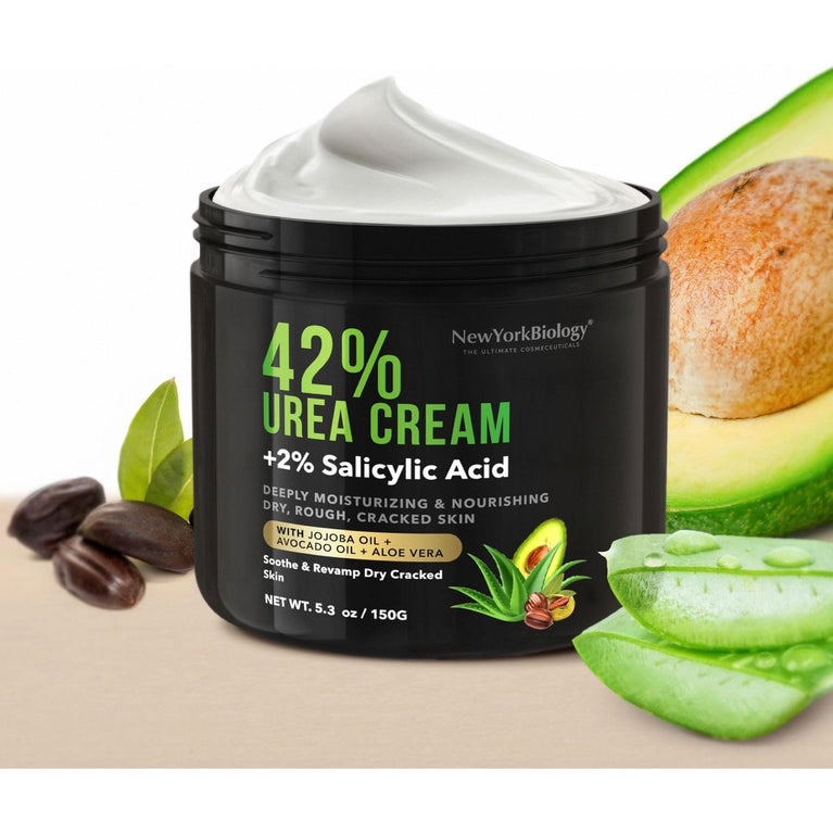 New York Biology's Tea Tree Oil Infused Foot Cream for Athlete's Foot, Nail Fungus, and Dry, Itchy Skin Relief - 226g