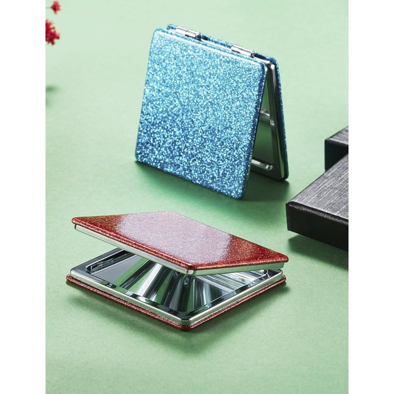 Square Compact Makeup Mirror with Magnetic Closure
