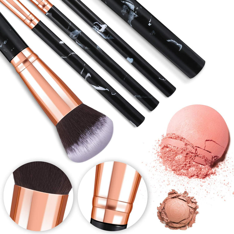 Marble Makeup Brush Set with Stylish Design and Premium Soft Bristles