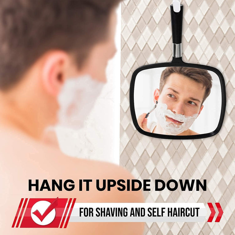 Professional-Grade Handheld Mirror with Comfortable Grip - Ideal for Hair Salons, Barber Shops, Dental Clinics