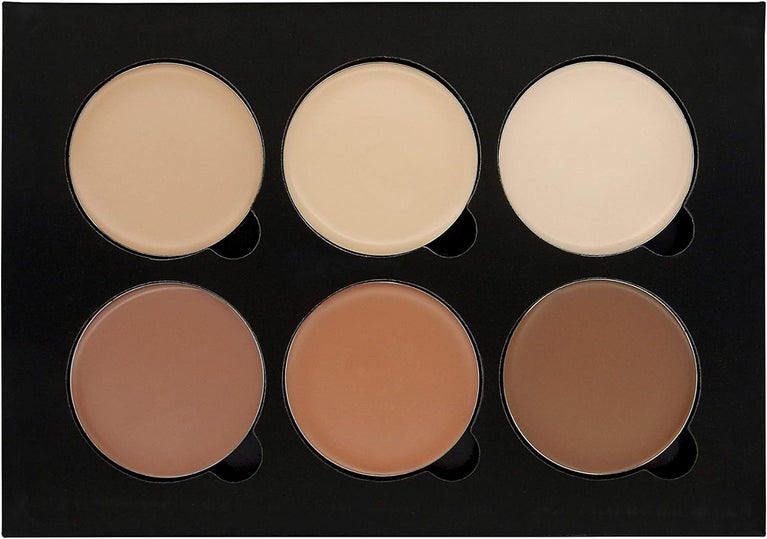 W7 Cosmetics Professional Contour Kit - Cream-Based Highlighting & Concealing Palette with Step-by-Step Guide