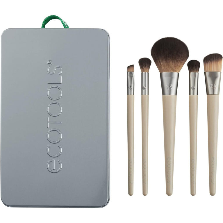 2x Radiant Blush & Highlight Brush Duo, Vegan & Cruelty-Free Synthetic Bristles for Skin Enhancement