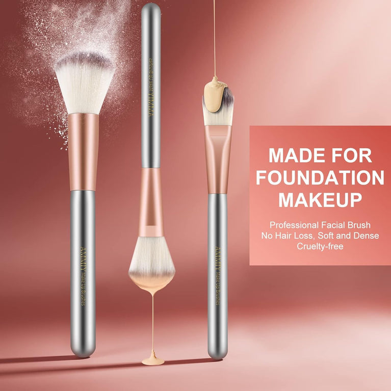 Professional 18-Piece Makeup Brush Set with PU Leather Bag