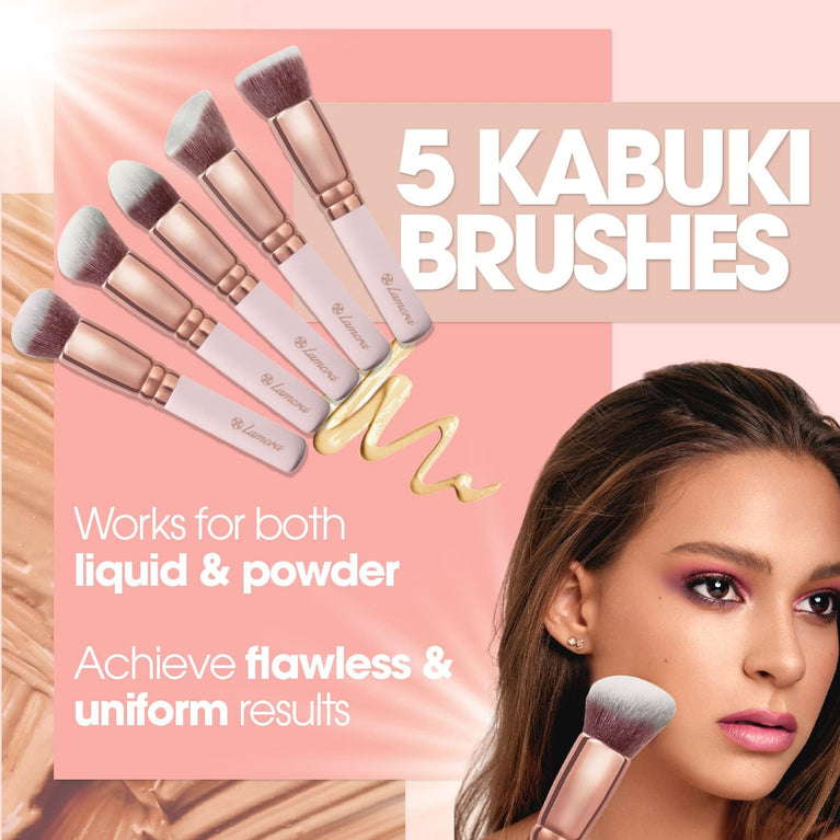 10 Synthetic Brushes for Face and Eye Makeup for Flawless Application of Liquid, Cream, and Powder Products