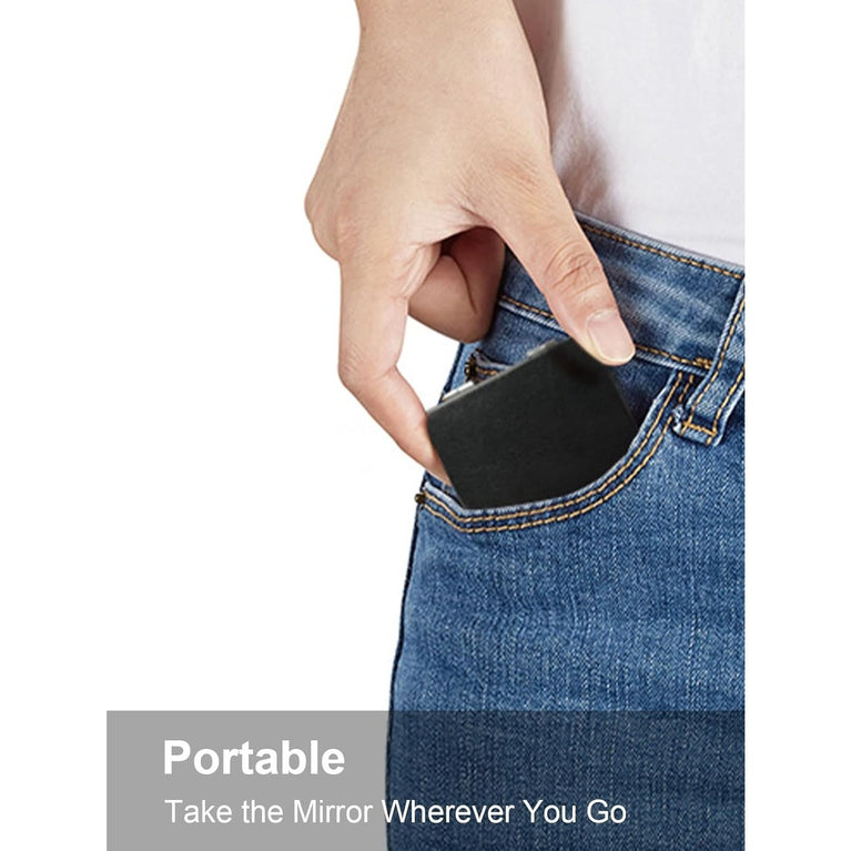 Square Compact Makeup Mirror with Magnetic Closure