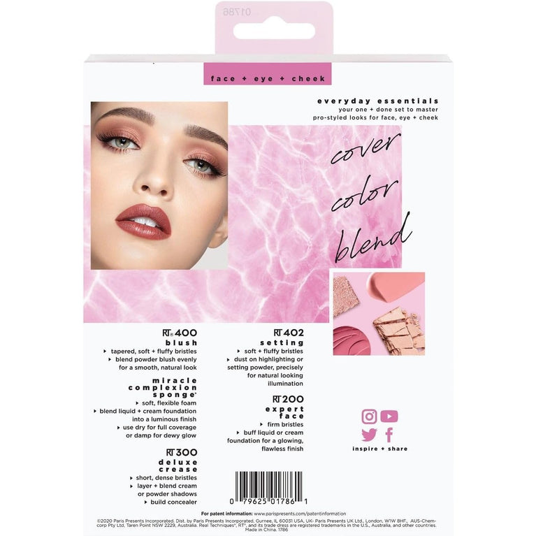 All-In-One Makeup Brush and Sponge Set for Flawless Pro Looks
