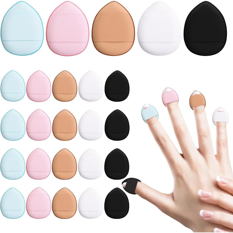 12-Pack Multi-Color Mini Beauty Blender Set with Finger Strap - Makeup Sponges for Flawless Application of Liquid & Dry Products