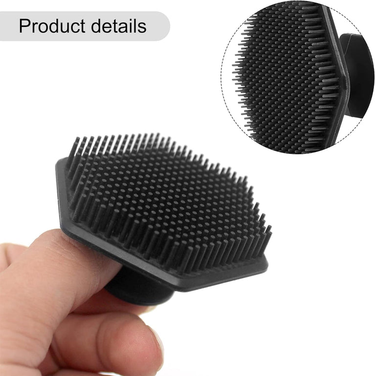 Ultimate Skin Smoothing Silicone Face Scrubber - Compact Black Face Massager Brush and Exfoliator