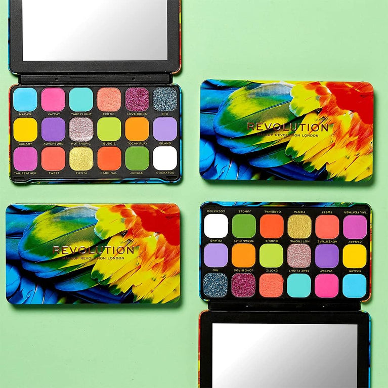 Makeup Revolution Forever Flawless Decadent Eyeshadow Palette - 18 High-Pigmented Matte and Shimmer Shades, 19.8g