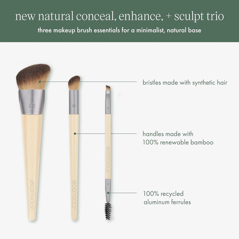 2x Radiant Blush & Highlight Brush Duo, Vegan & Cruelty-Free Synthetic Bristles for Skin Enhancement