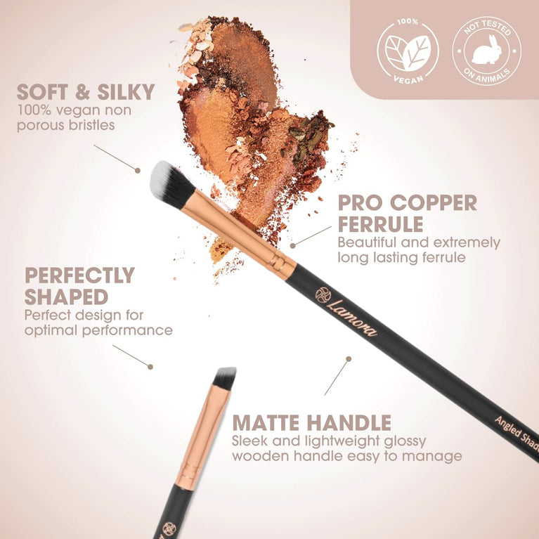 Vegan Eye Brush Set - Professional 7 Piece Kit for Perfect Eye Makeup Application