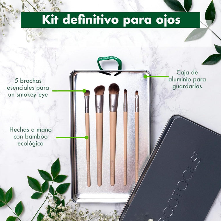 Enhance Your Eyes: Dual-Sided Brush Set for Eco-Friendly Makeup Application