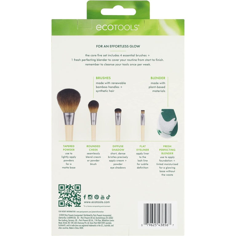 2x Radiant Blush & Highlight Brush Duo, Vegan & Cruelty-Free Synthetic Bristles for Skin Enhancement