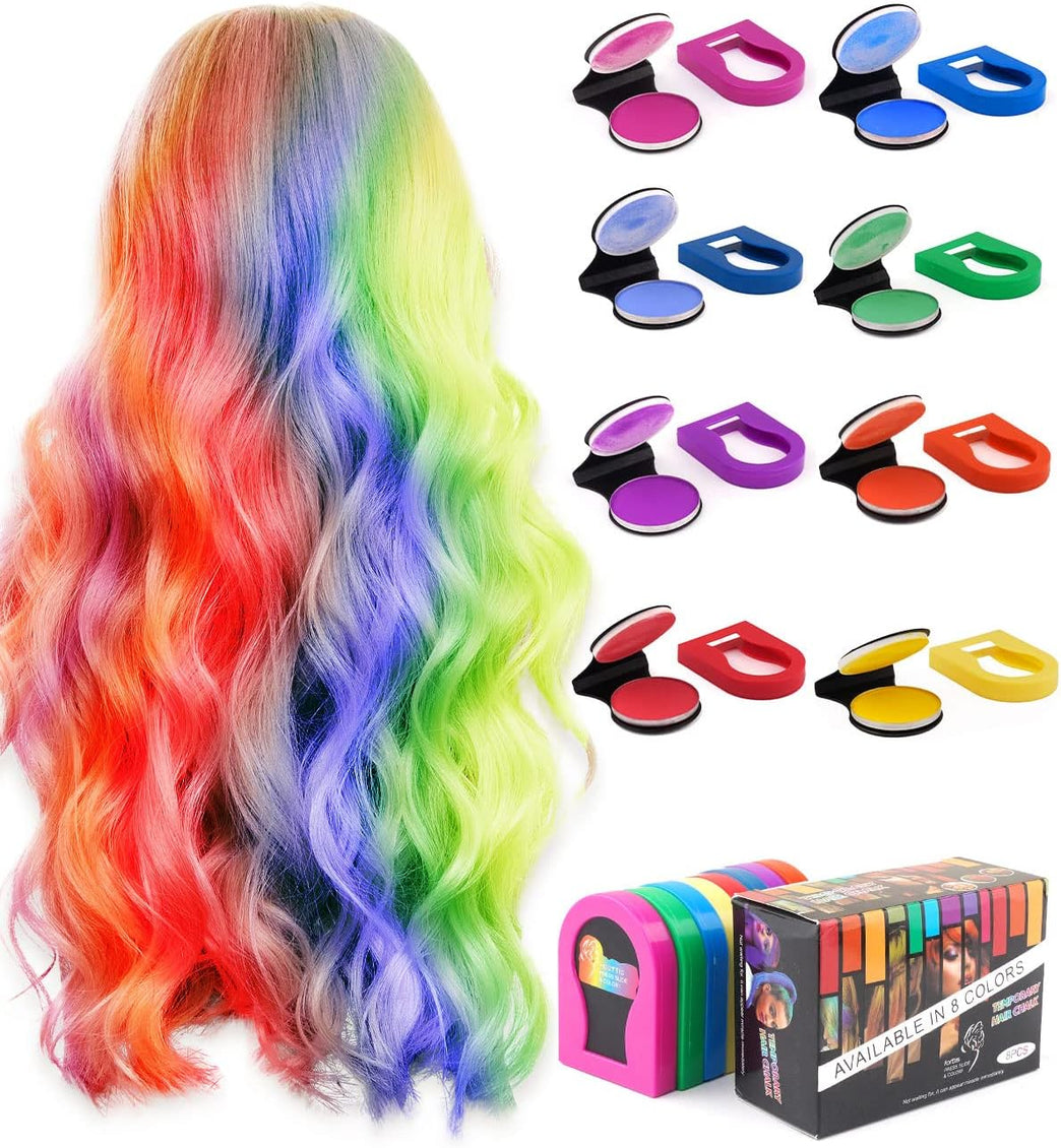 Colorful Hair Chalk Set for Kids and Women - Vibrant Temporary Hair Dye Kit for Parties, Cosplay, and Holidays