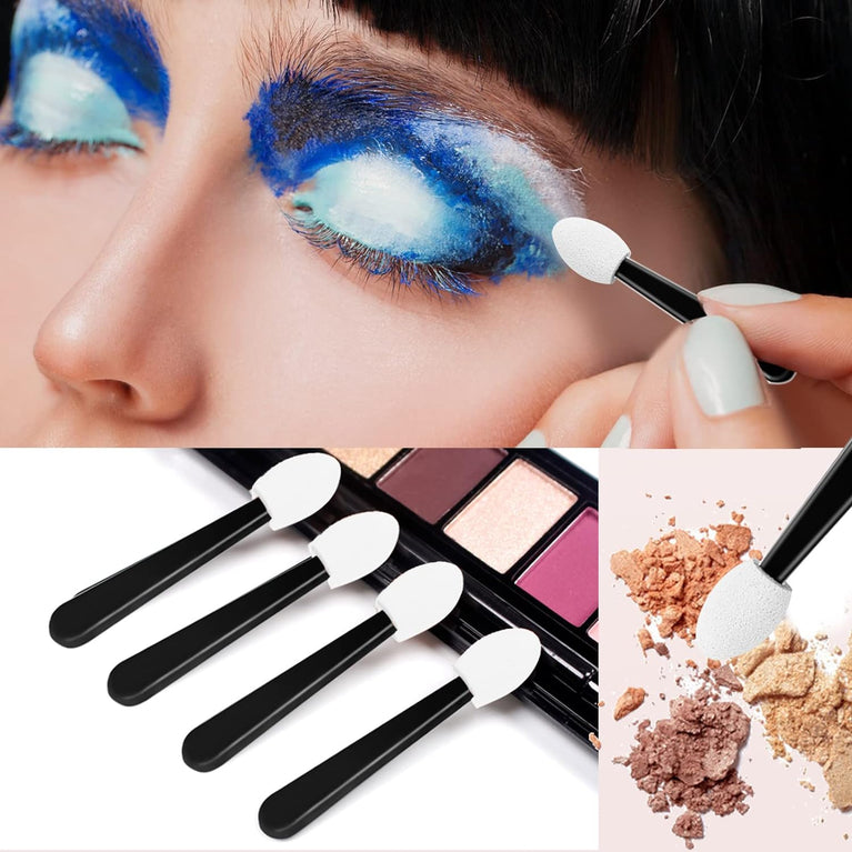 Disposable Eyeshadow Sponge Brush Set - Pack of 50 Makeup Applicators for Eyes, Lips, and Face