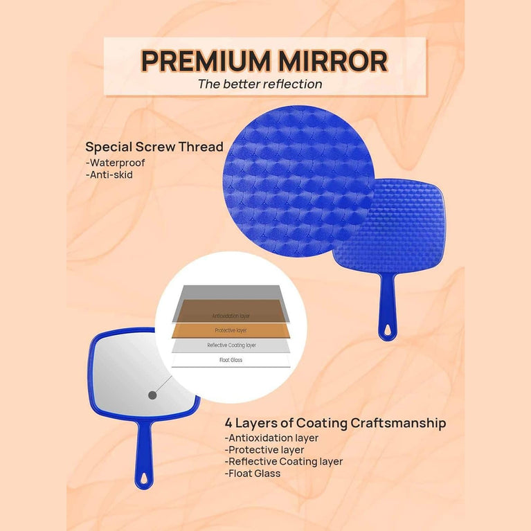 Distortion-Free Handheld Mirror with Anti-Skid Design, Union Jack White