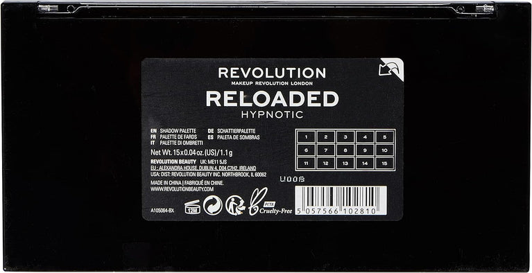 Revolution Beauty London Iconic 3.0, 15 Highly Pigmented Eyeshadow Shades, Matte and Shimmer Finishes, Reloaded Palette, 15 x 0.03 oz/1.10g