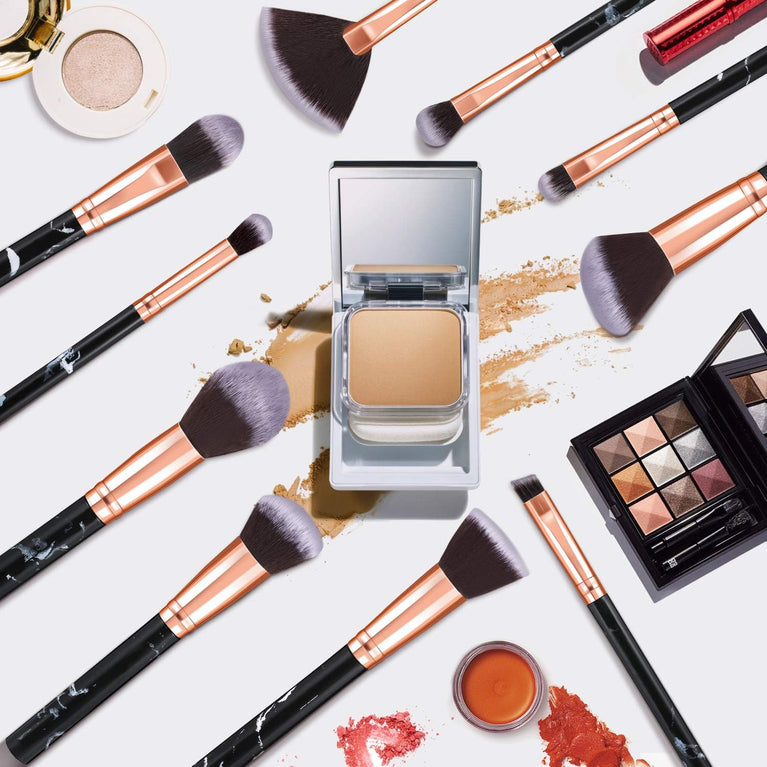 Marble Makeup Brush Set with Stylish Design and Premium Soft Bristles