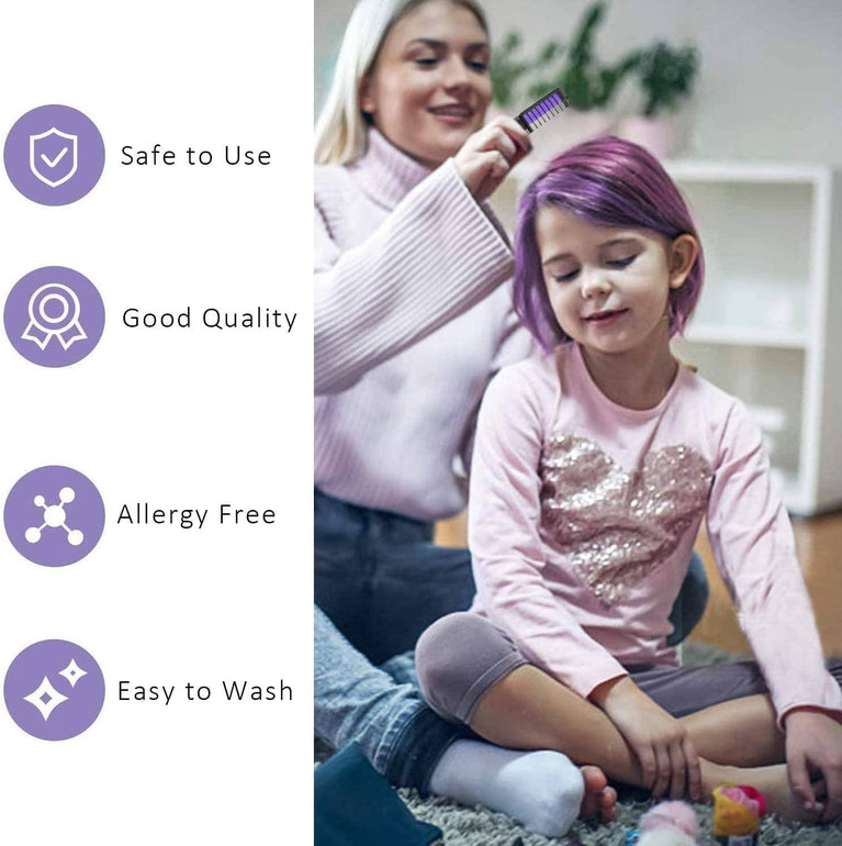 Girls' Ultimate Hair Chalk Set: 10 Vibrant Colors with Washable Brushes for Stylish Hair Art and Party Looks, Ideal Gift for Kids on Various Occasions