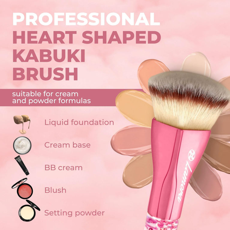 Superior Quality Kabuki Flat Top Makeup Brush - Ideal for Liquid, Cream & Powder Cosmetics