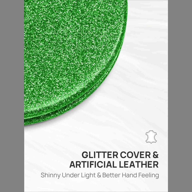 Dual-Sided Compact Mirror with PU Cover and 1X/3X Magnification