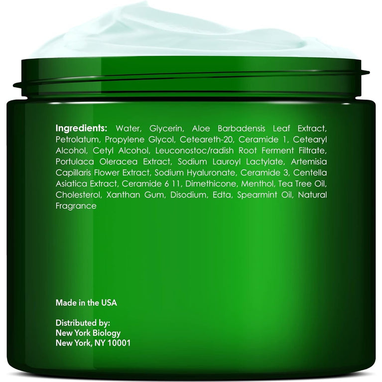New York Biology's Tea Tree Oil Infused Foot Cream for Athlete's Foot, Nail Fungus, and Dry, Itchy Skin Relief - 226g