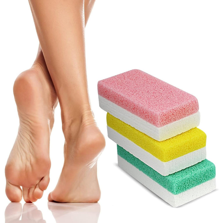 Premium 6-Pack Dual-Sided Foot Pumice Stone, Versatile Callus Scrubber and Pedicure Exfoliator for Soft Skin