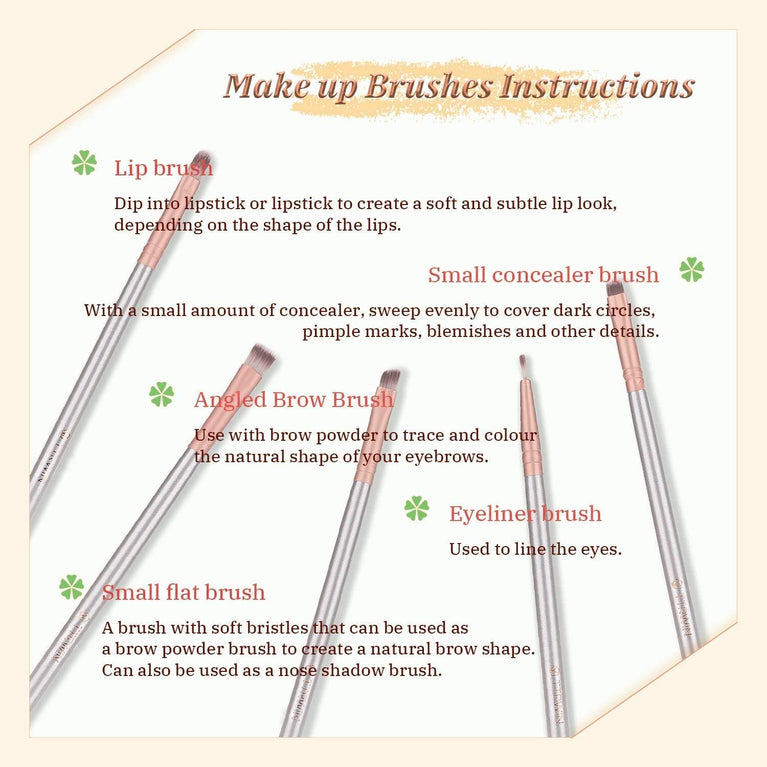 Professional 18-Piece Makeup Brush Set with Ivory White Leather Bag - Ultimate Cosmetic Brushes Kit for Face, Eyes, and Lips