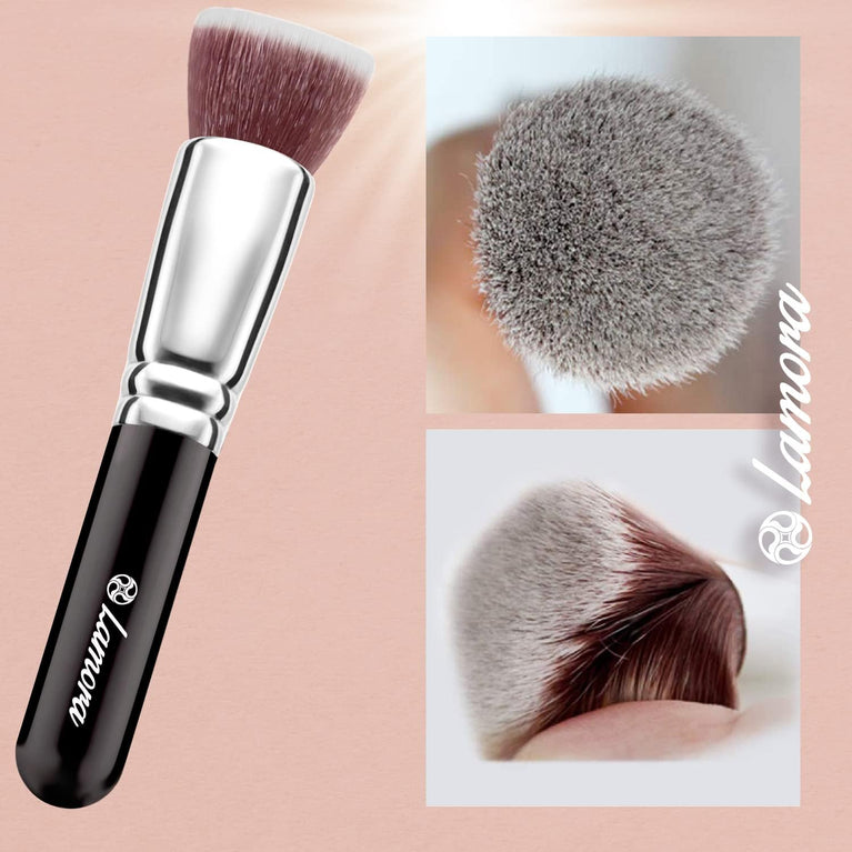 Superior Quality Kabuki Flat Top Makeup Brush - Ideal for Liquid, Cream & Powder Cosmetics