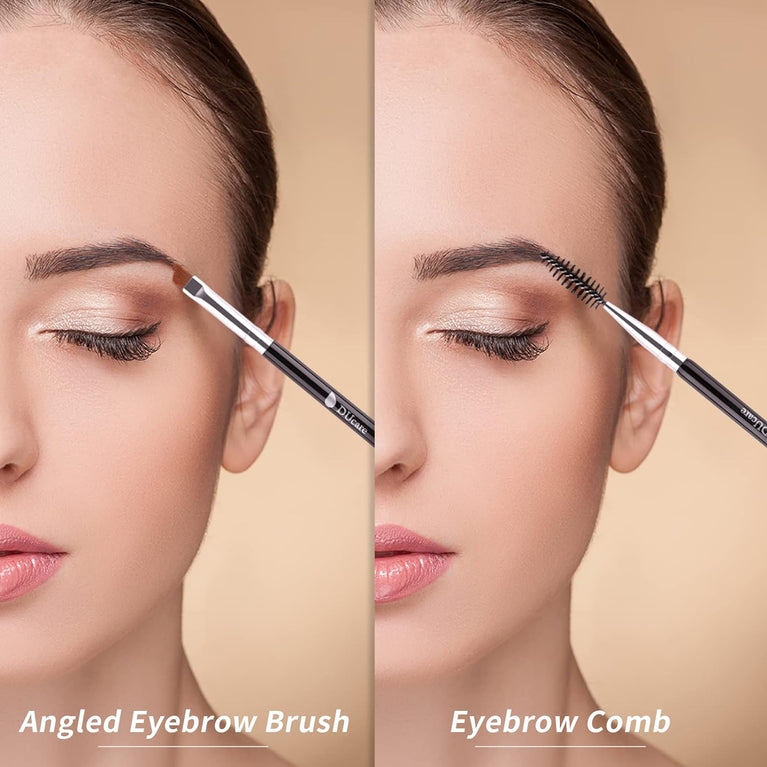 Eyebrow Defining Duo Brush Set with Spoolie and Angled Brow Brush