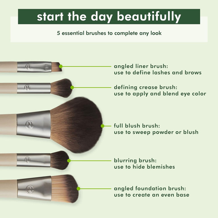 2x Radiant Blush & Highlight Brush Duo, Vegan & Cruelty-Free Synthetic Bristles for Skin Enhancement