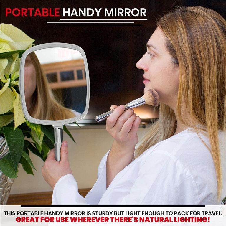 Professional-Grade Handheld Mirror with Comfortable Grip - Ideal for Hair Salons, Barber Shops, Dental Clinics
