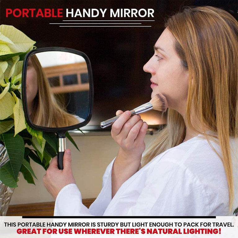 Professional-Grade Handheld Mirror with Comfortable Grip - Ideal for Hair Salons, Barber Shops, Dental Clinics