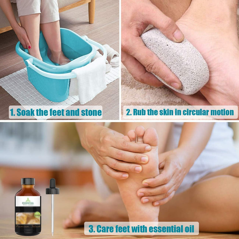 MAYKI Natural Lava Pumice Stone Duo for Feet, Hands & Body - Effective Callus Remover & Foot Scrubber, Perfect for Men & Women's Dead or Hard Skin Care