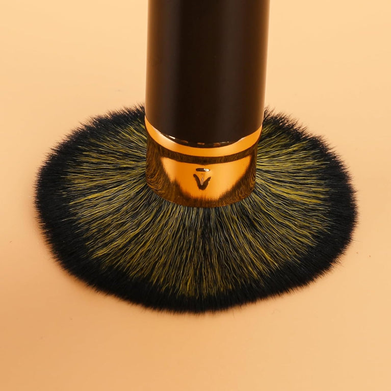 2 Pack Makeup Brush Duo with Retractable Design, Protective Covers, Fine Bristles for Flawless Bronzer
