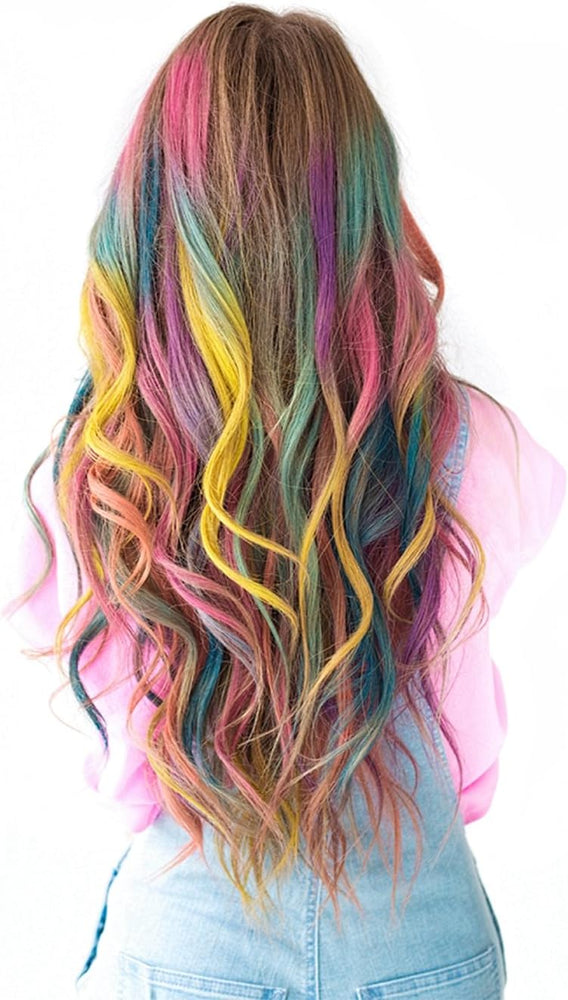 12pcs Temporary Hair Chalk Colour Set - Vibrant Non-Toxic Hair Dye Kit for Halloween Makeup and Birthday Parties