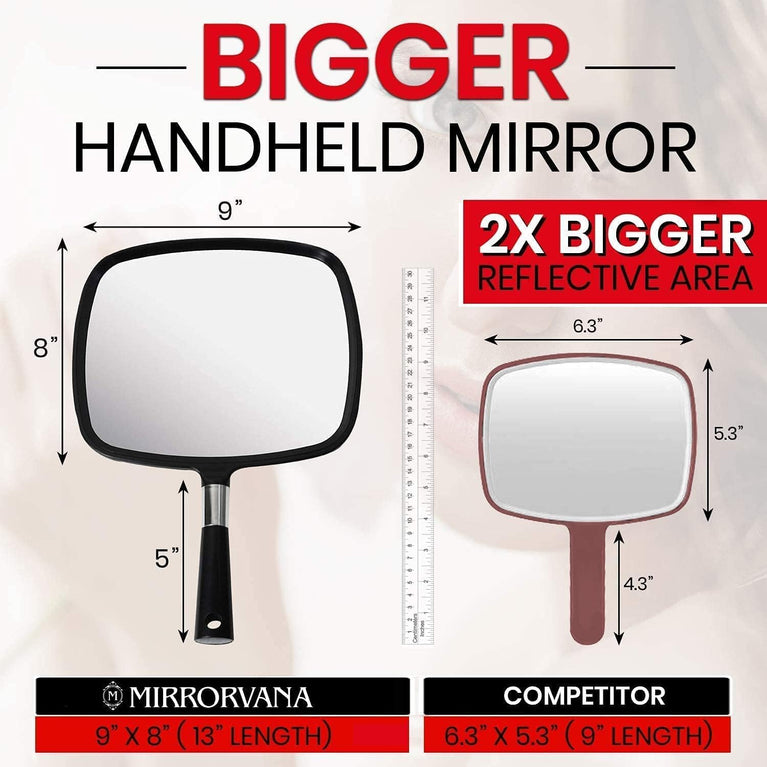 Professional-Grade Handheld Mirror with Comfortable Grip - Ideal for Hair Salons, Barber Shops, Dental Clinics