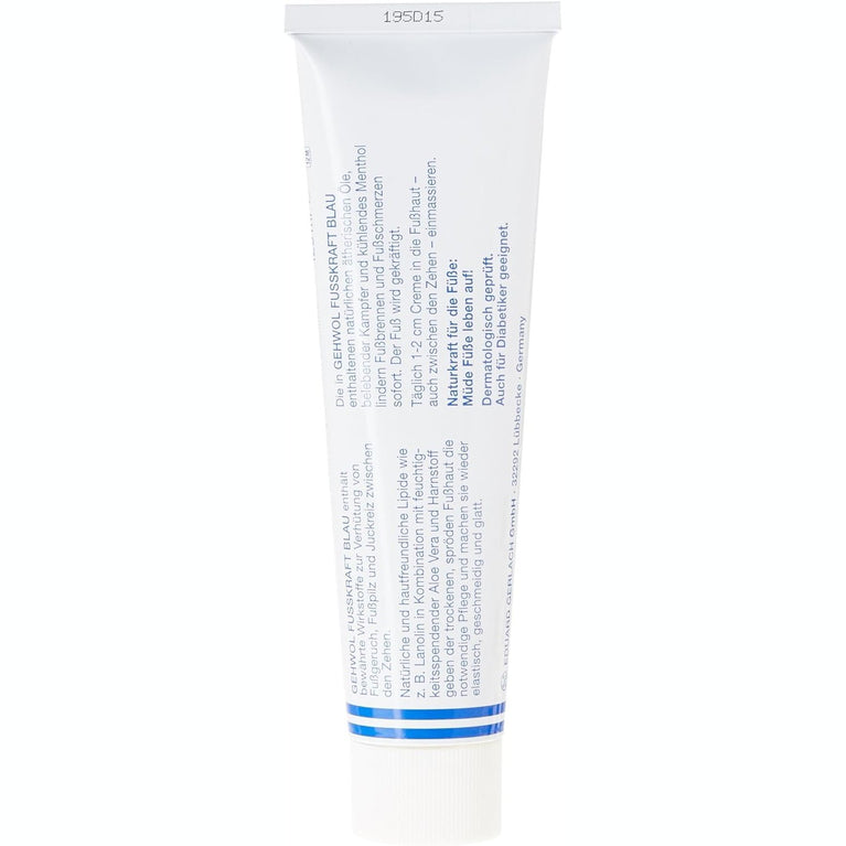 Gehwol Nourishing Foot Cream with Anti-Fungal Formula, 125ml Tube, Blue