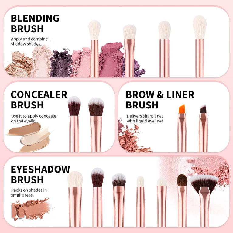 Eyebrow Defining Duo Brush Set with Spoolie and Angled Brow Brush