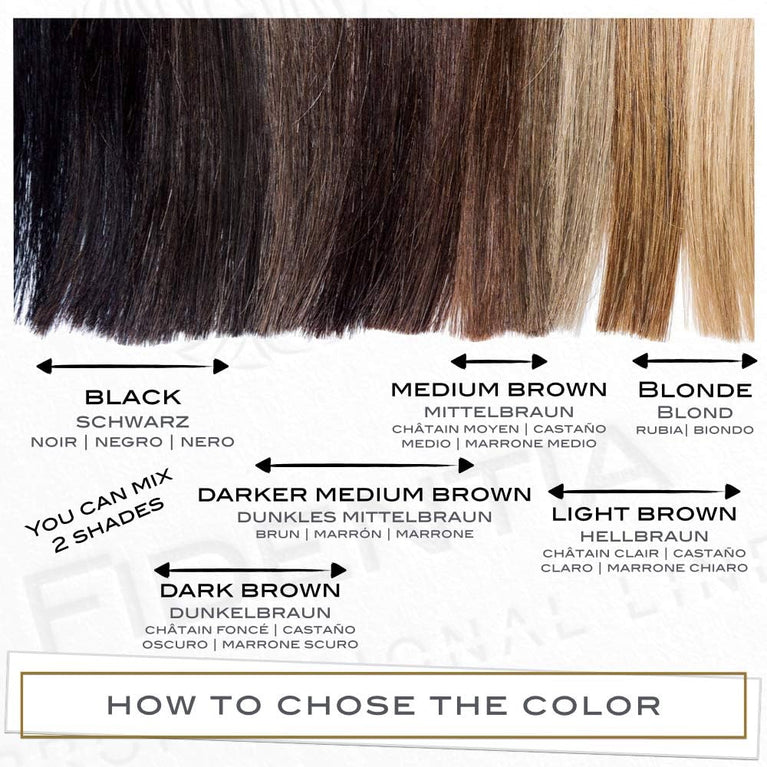 Fidentia Hair Shader Dark Brown Powder for Root Touch-Up and Grey Coverage