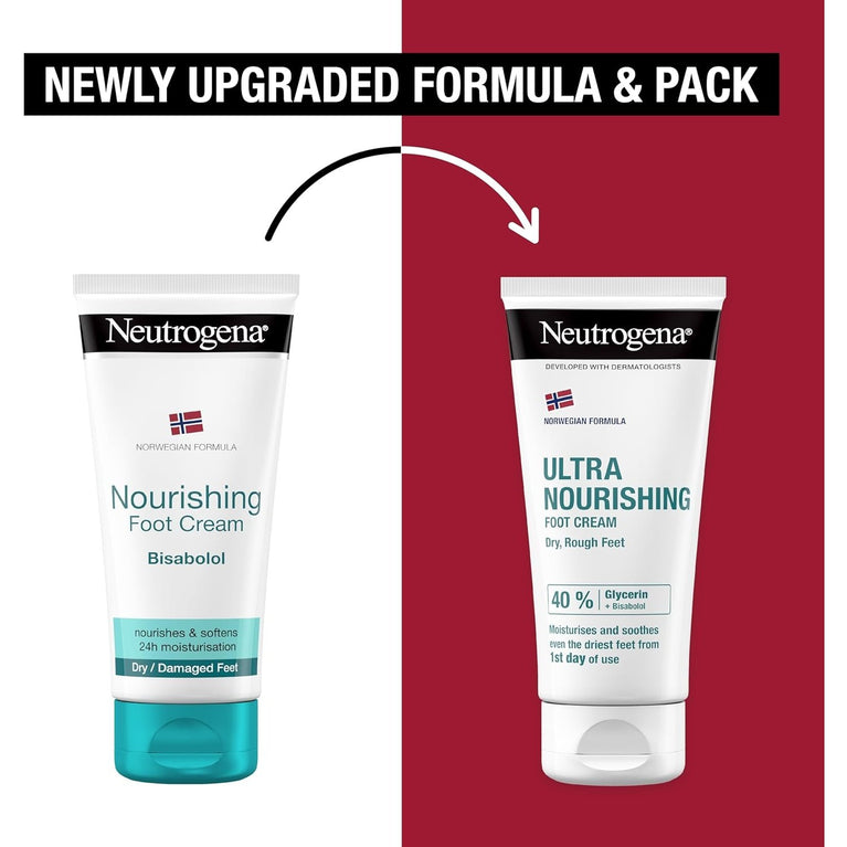 Neutrogena 24-Hour Moisturizing Foot Cream for Dry and Damaged Feet, 100 ml