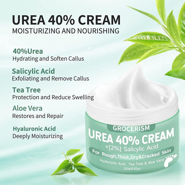 Intensive Moisturizing Urea Foot Cream with Salicylic Acid, Hyaluronic Acid, Tea Tree & Aloe Vera 5.29 oz