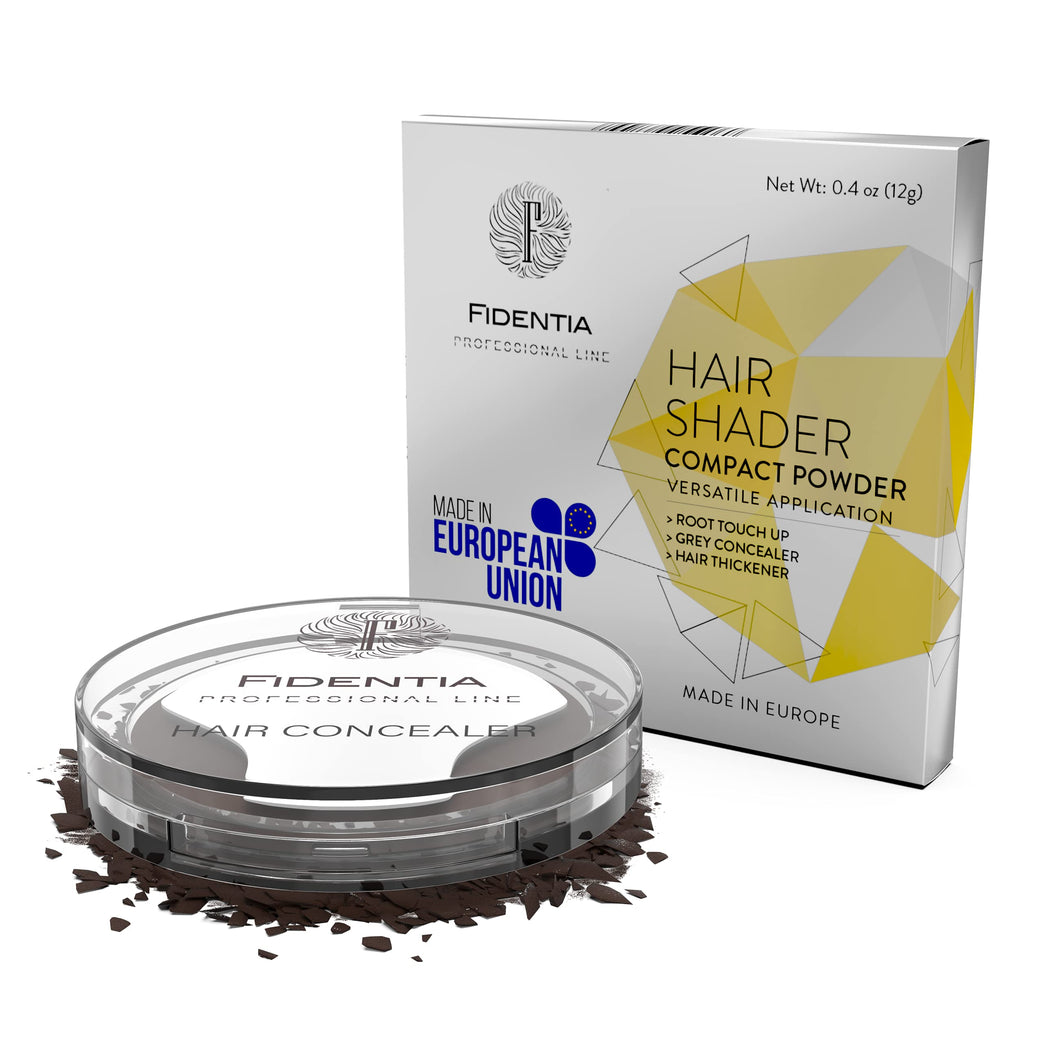 Fidentia Hair Shader Dark Brown Powder for Root Touch-Up and Grey Coverage