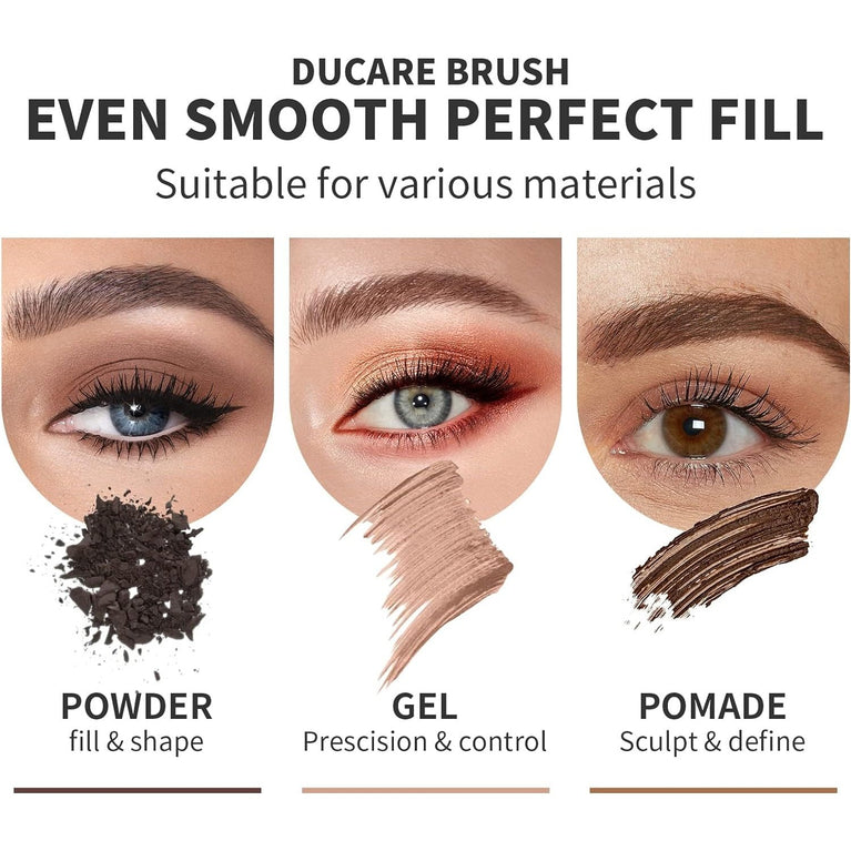 Eyebrow Defining Duo Brush Set with Spoolie and Angled Brow Brush
