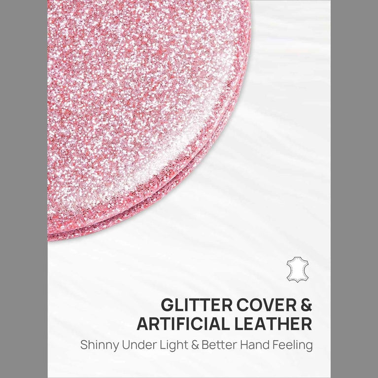 Dual-Sided Compact Mirror with PU Cover and 1X/3X Magnification