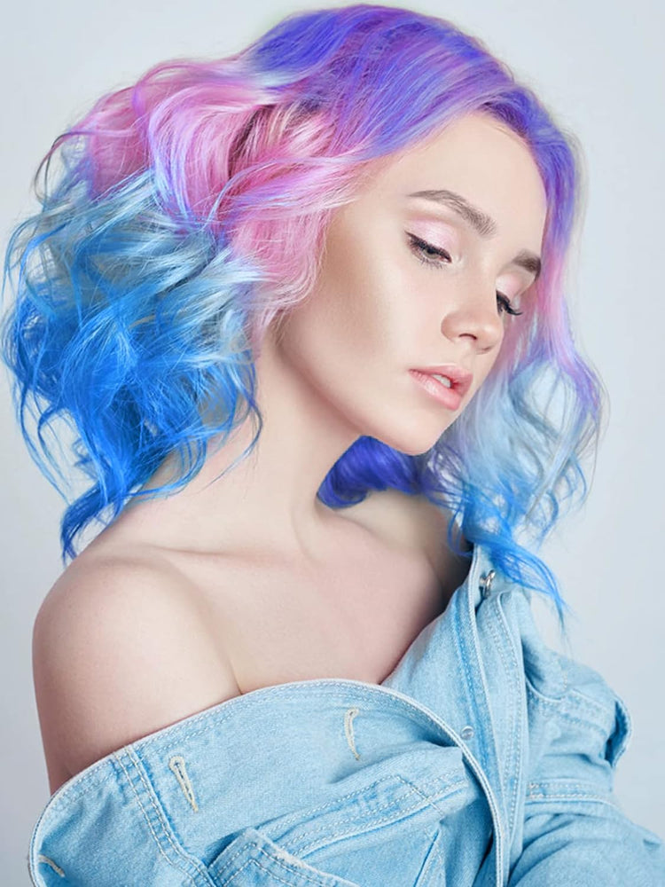 6 Colors Mini Washable Hair Chalk Combs for Kids - Metallic Glitter Hair Dye for Birthday Parties, Cosplay, and Special Events