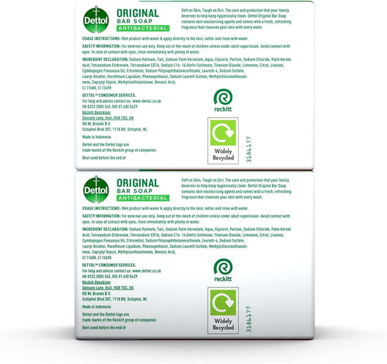 Dettol Bar Soap Original, 2 Count ( Pack of 1)